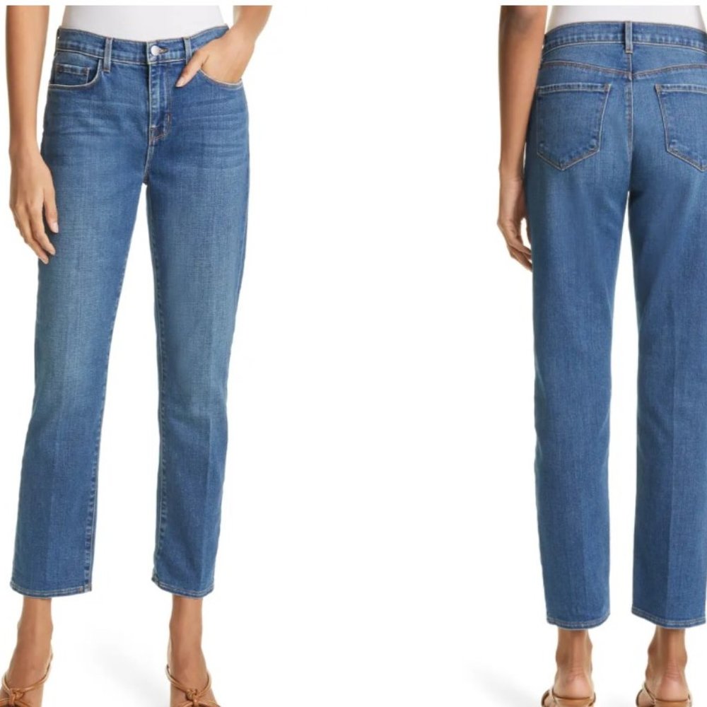 L'AGENCE Shane Crop Straight Leg Jeans